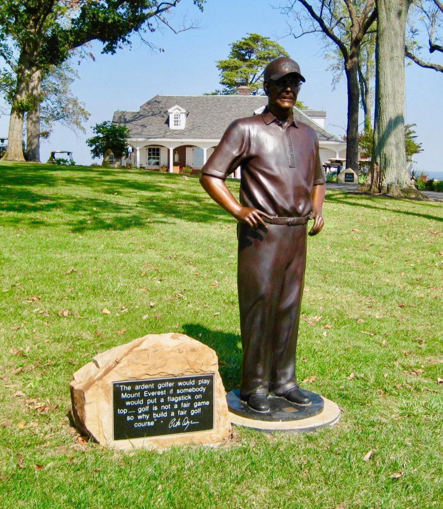 Pete Dye statue West Baden Golf Vacation