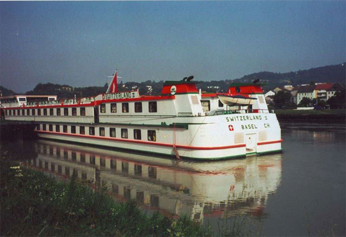 a boutique riverboat cruising the danube